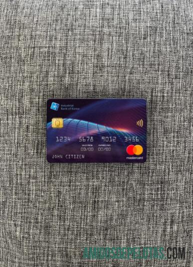 Banco Industrial da Coreia do Sul Mastercard Photolook Front exemplo